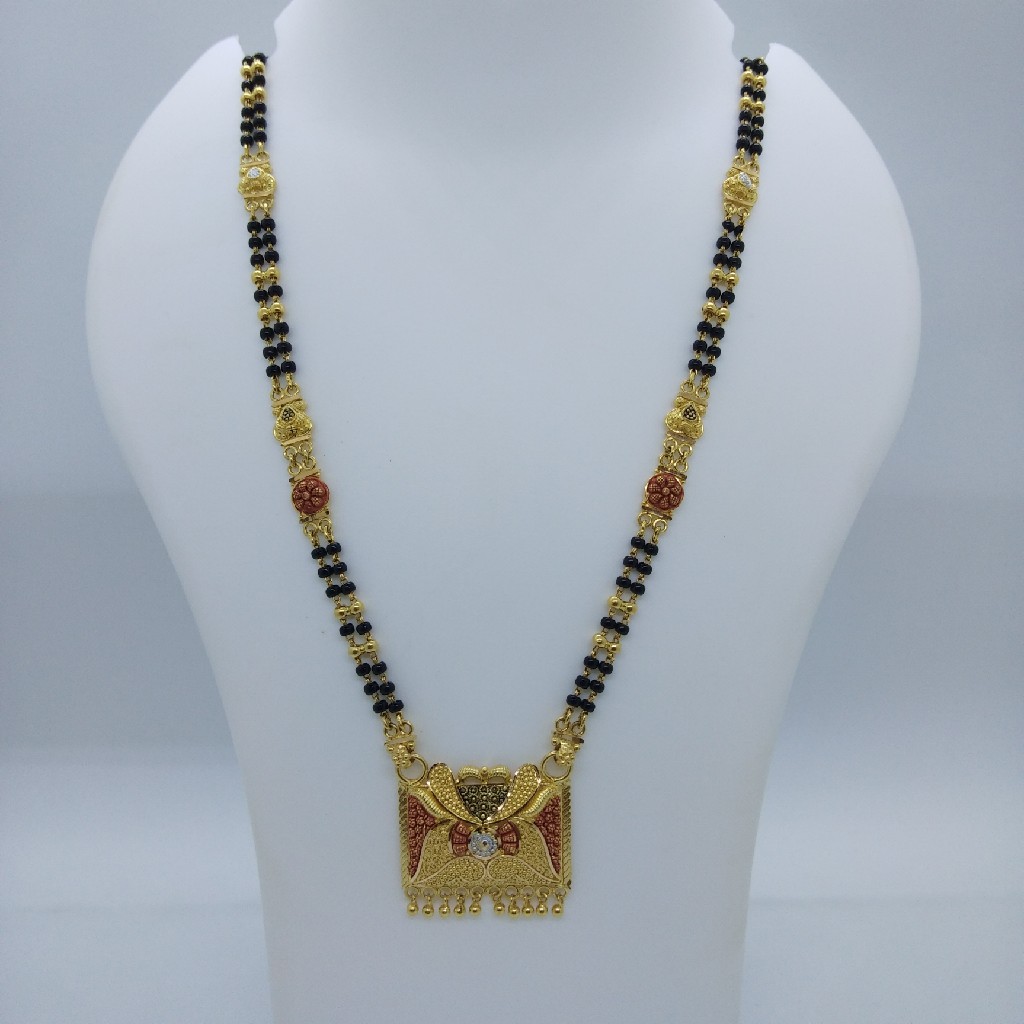 916 GOLD KOLKATI FANCY MANGALSUTRA TJ-030