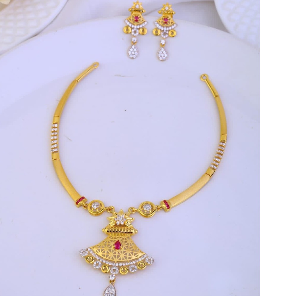 916 Gold Hallmarked Necklace Set