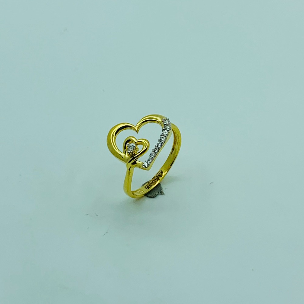 22ct gold ring heart shape design