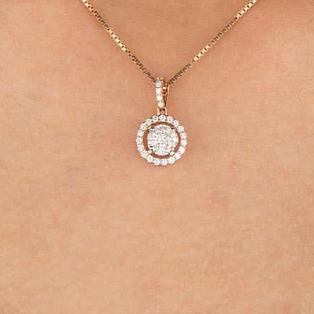 22 CT GOLD PENDENTS SINGLE DIAOMND WORK GPDA-00014