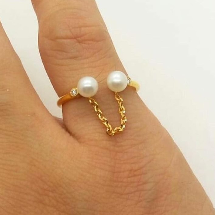 22 CT GOLD RING MOTI WORK GRGA-00027