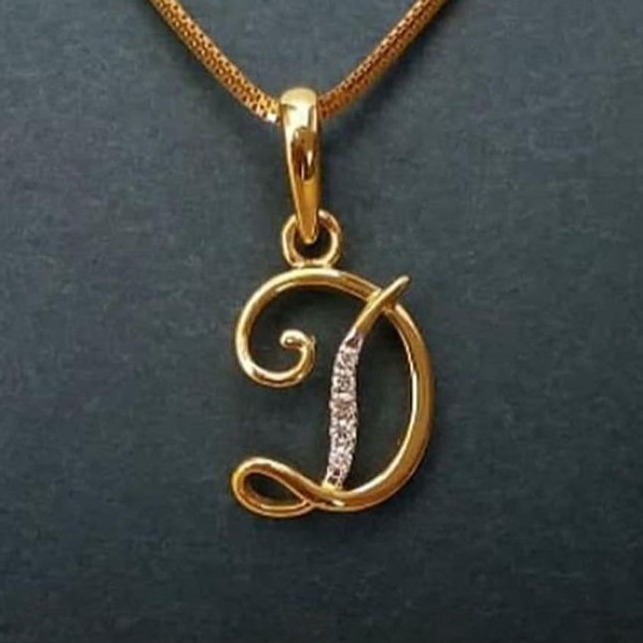 22 CT GOLD PENDENT IN SINGLE LATER "D"
