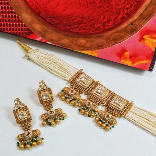 916 gold designer necklace set