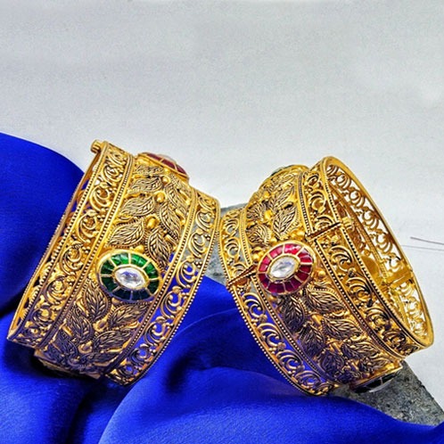 916 Gold Antique Kada For Wedding
