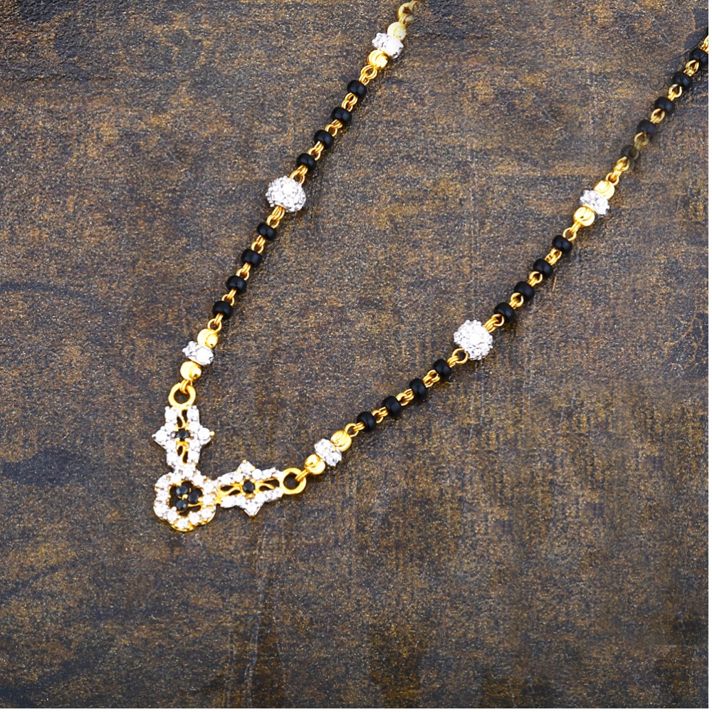 22KT Gold Designer CZ Mangalsutra CZG-0074