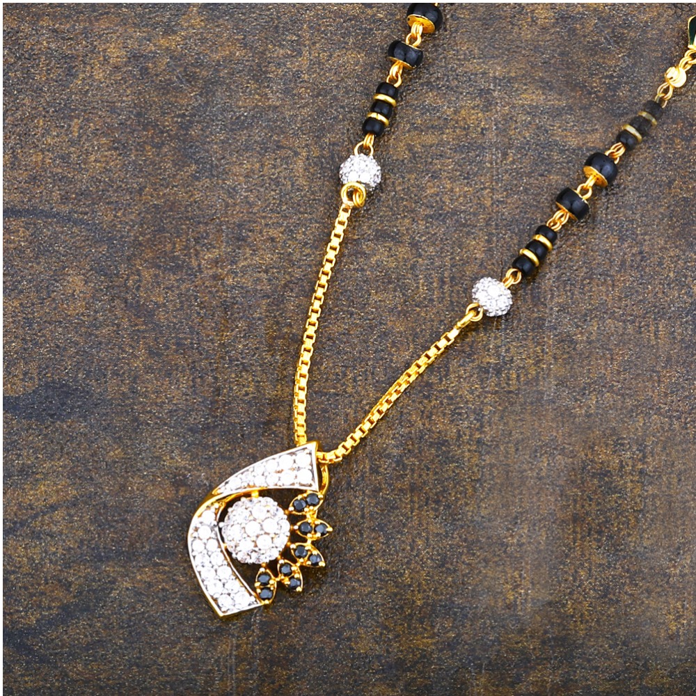 22KT Gold Designer CZ Mangalsutra CZG-0067