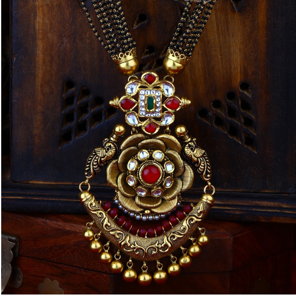 916 Gold Antique Mangalsutra AMG-025
