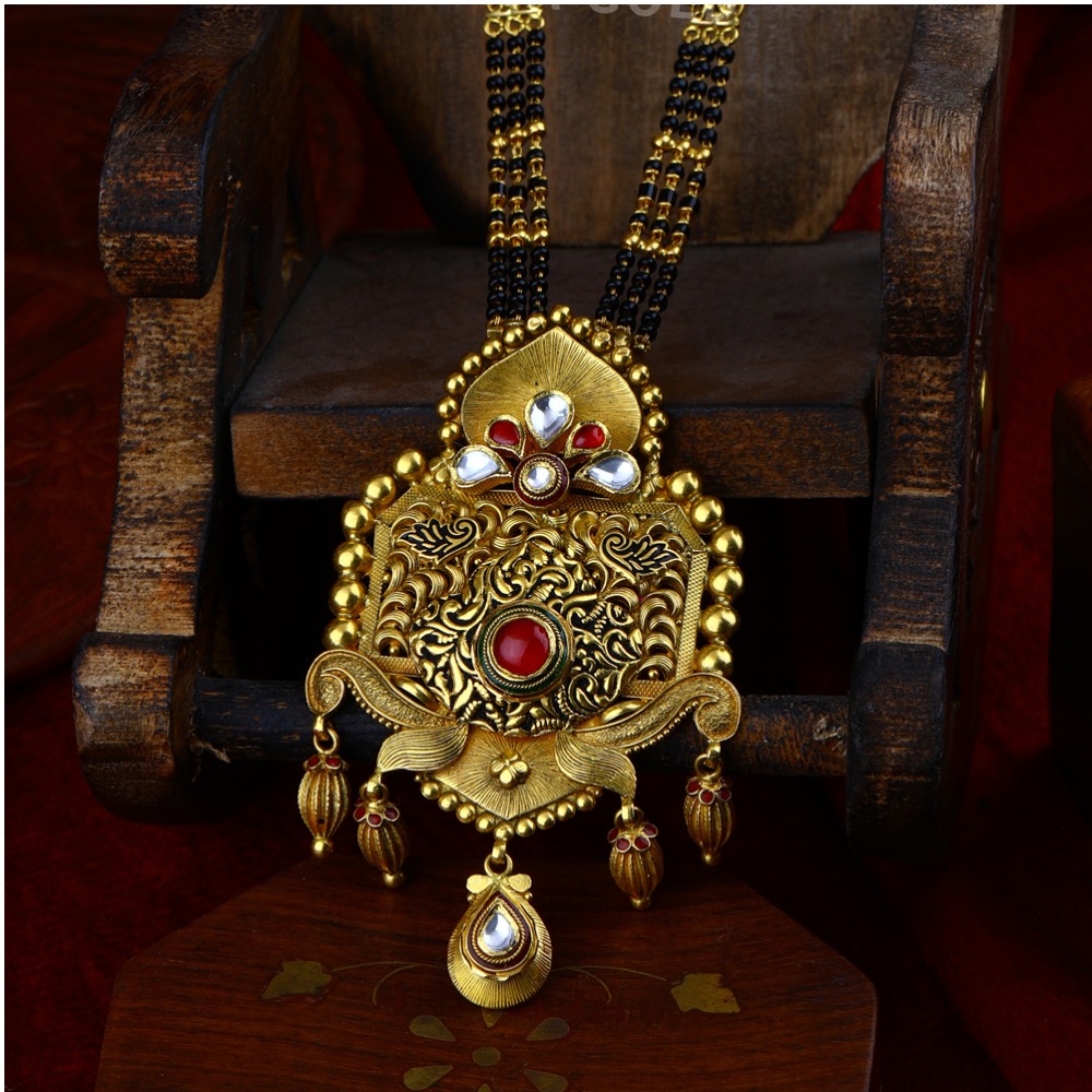 916 Gold Antique Mangalsutra AMG-010