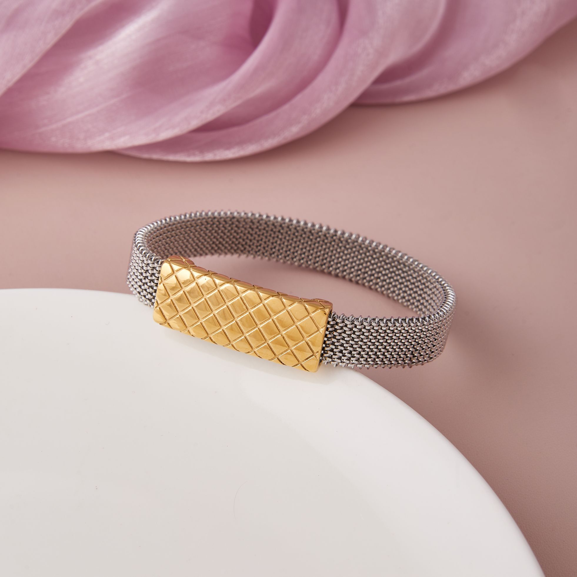Gridlock Platinum Bracelet