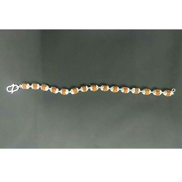 Silver Rudraksh Fancy Bracelet