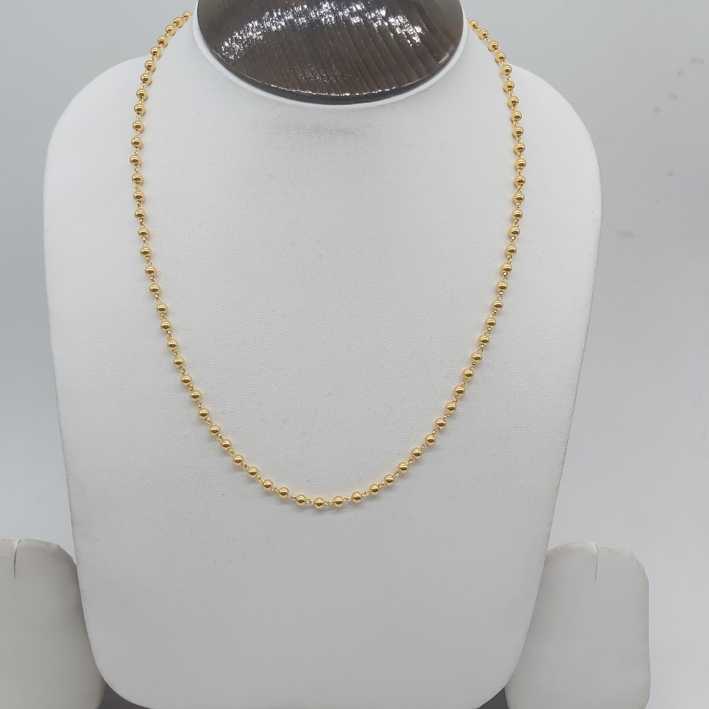 Gold Simple Mala chain in 916 hallmarked