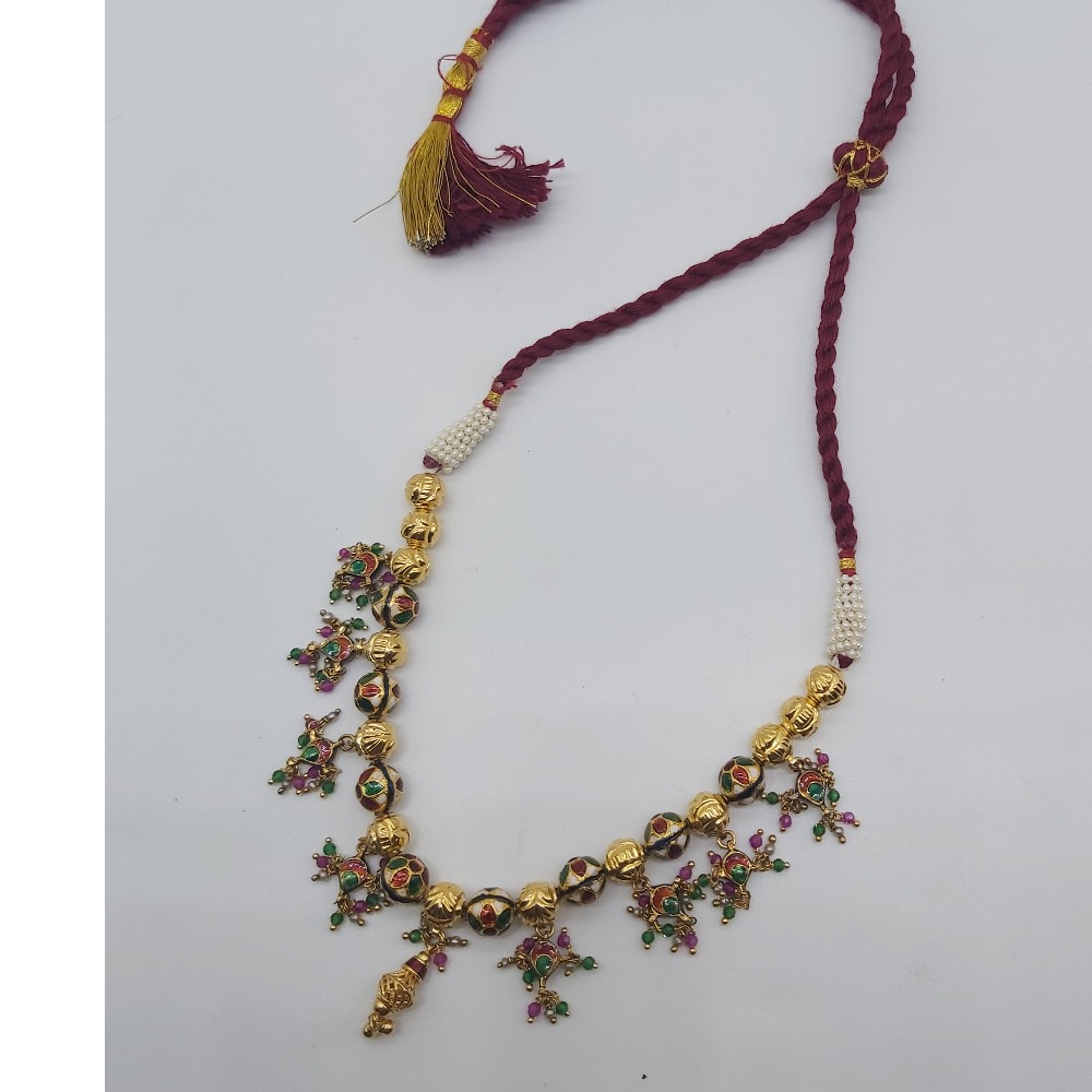 Indian traditional necklace set in jadtar