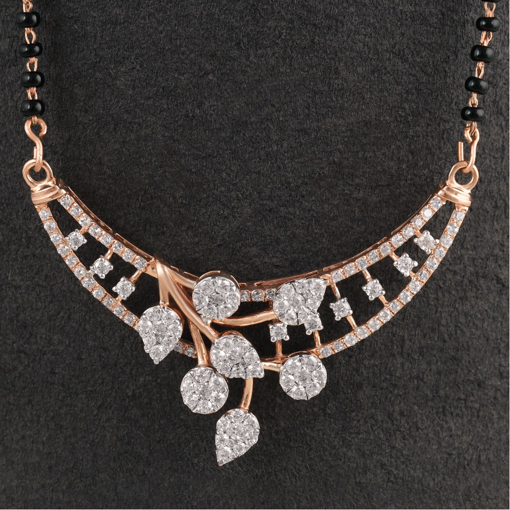 18kt rose gold pan shaped diamond mangalstra