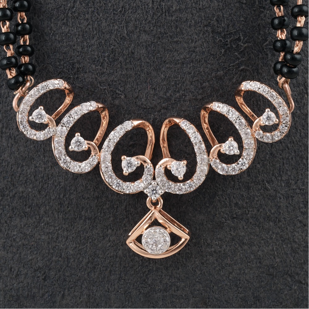 18kt rose gold designer diamond mangalstra