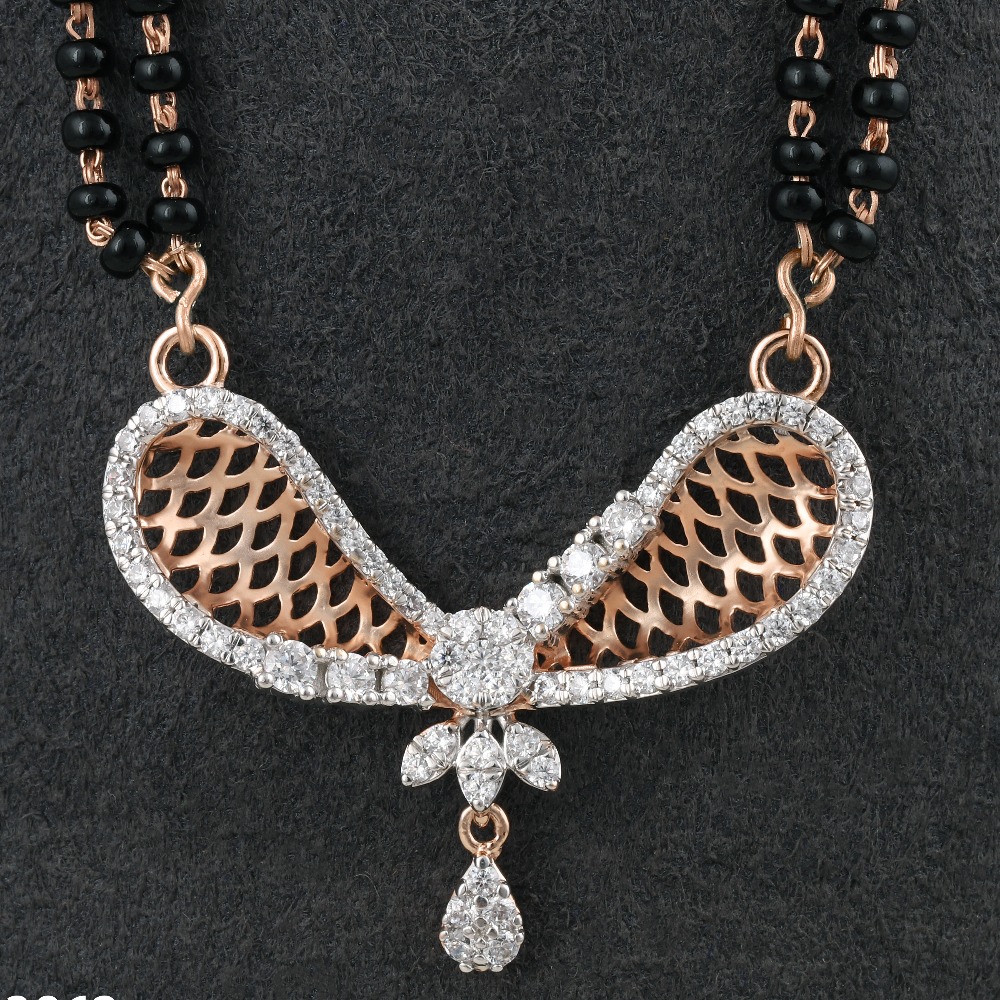 18kt rose gold drop shaped diamond mangalstra