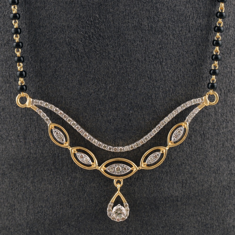 18kt designer diamond mangalsutra