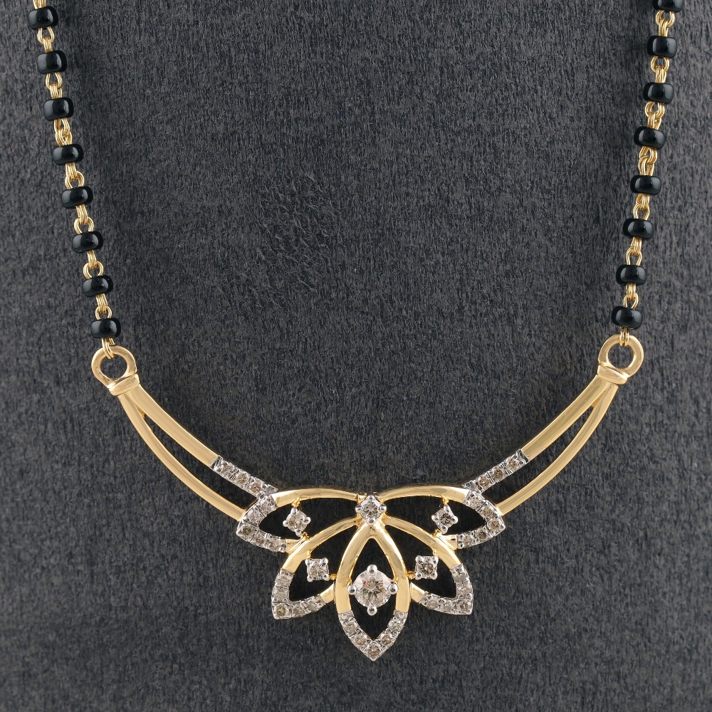 18kt designer diamond fancy mangalsutra