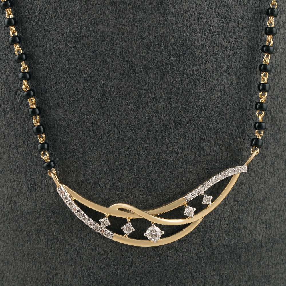 18kt designer diamond mangalsutra