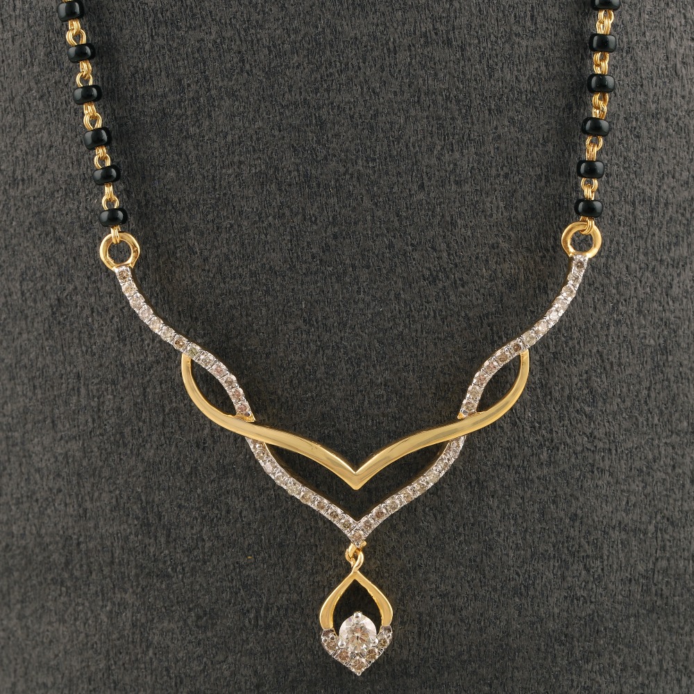 18kt designer diamond mangalsutra