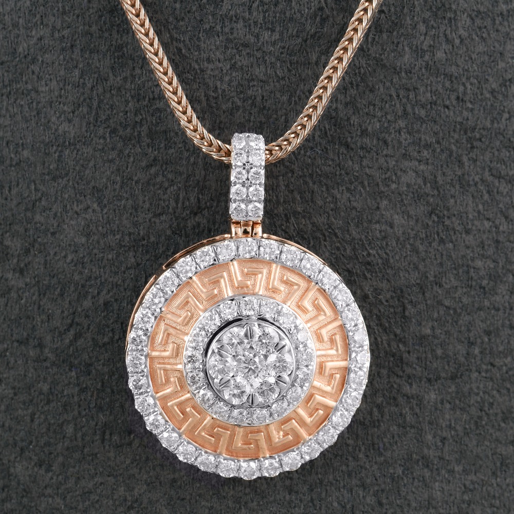 18kt rose gold diamond pendant