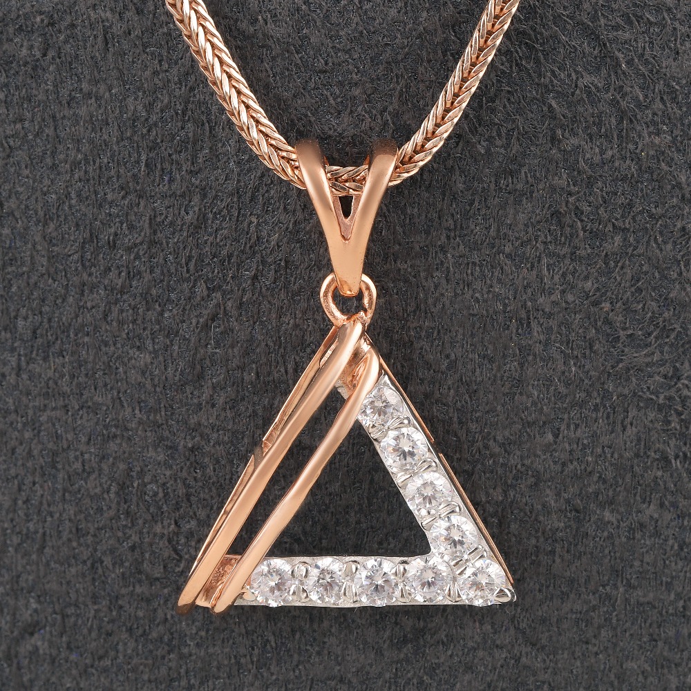 18kt rose gold diamond pendant