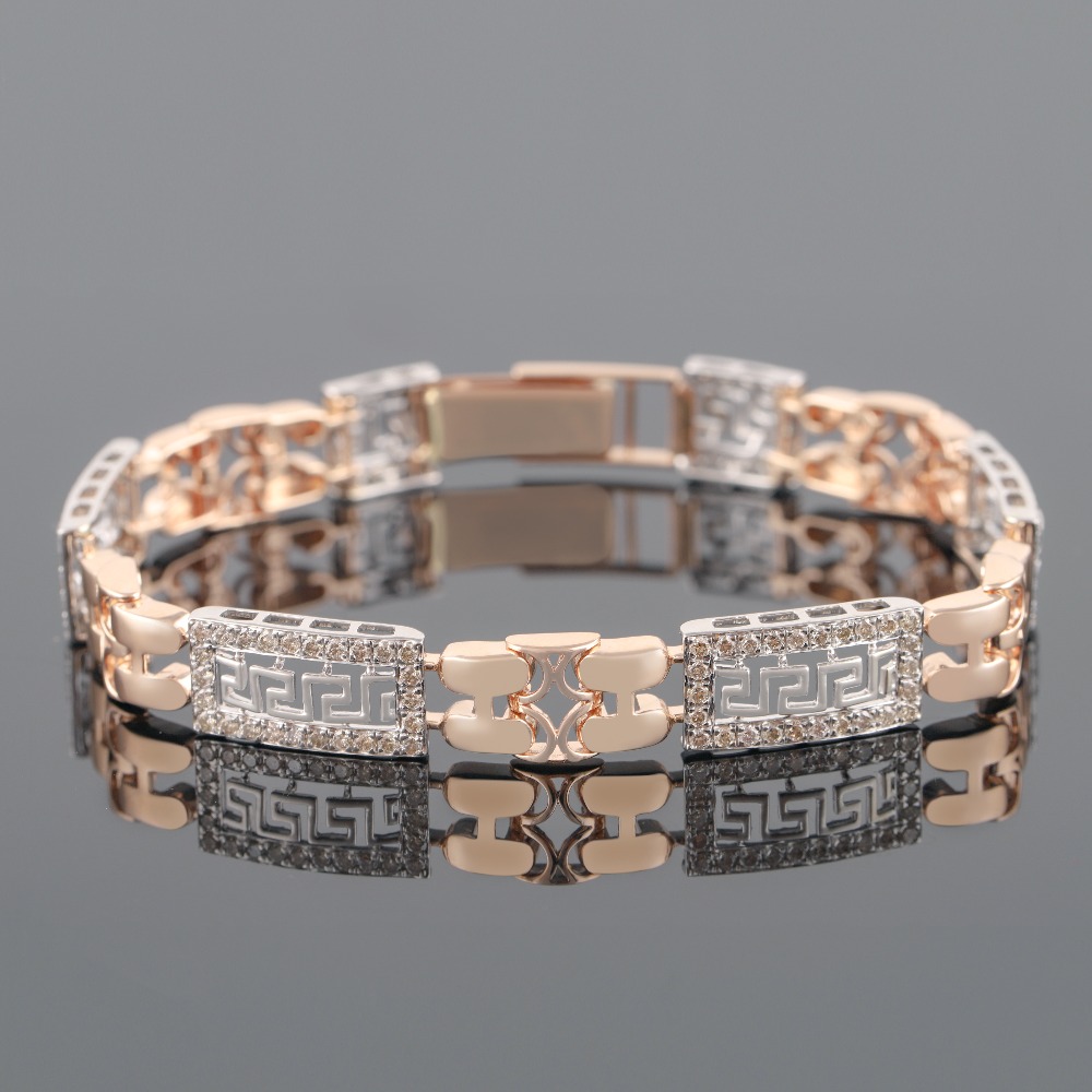 18kt designer shine diamond men's bracelet