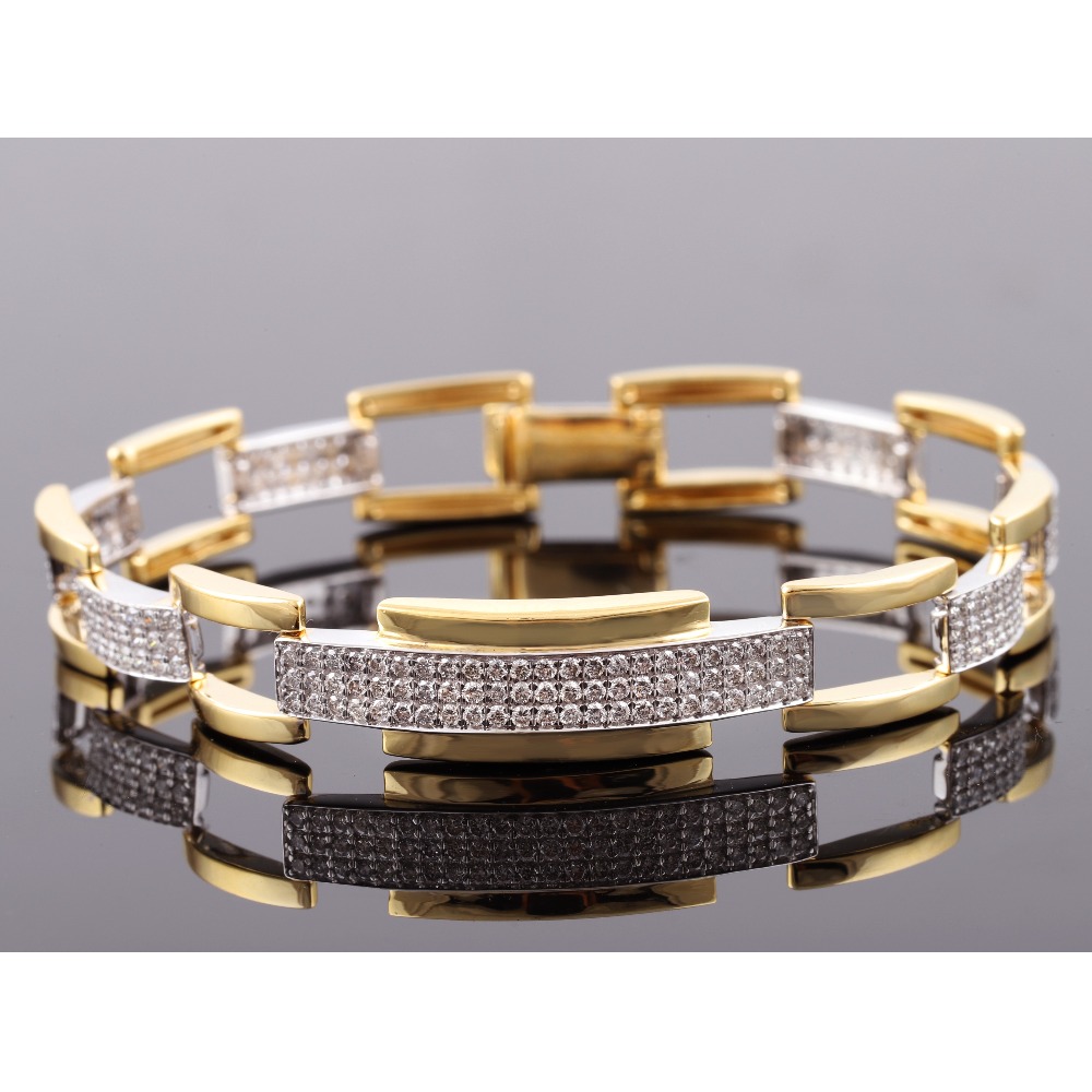 18kt designer diamond men's bracelet