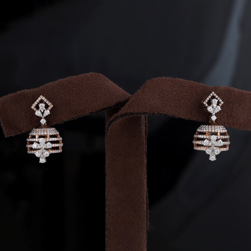 18kt jumki diamond earrings
