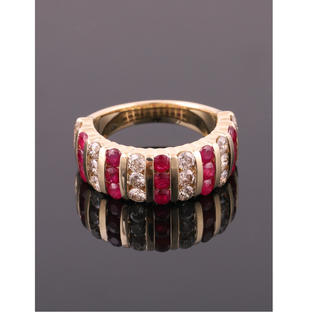18kt real emerald diamond rings