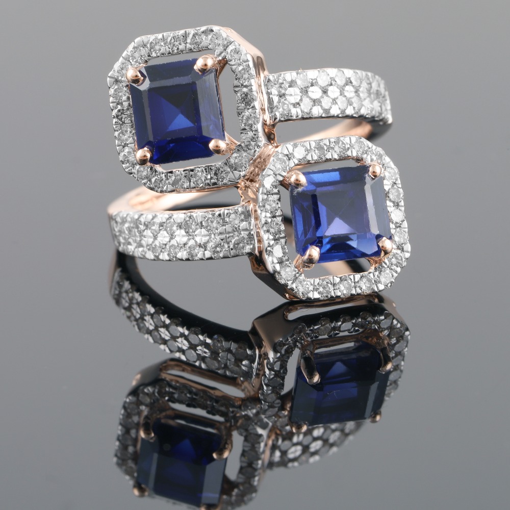 18kt designer diamond rings
