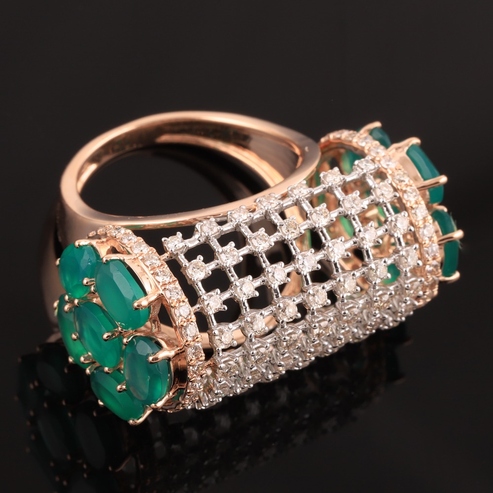18kt designer diamond rings