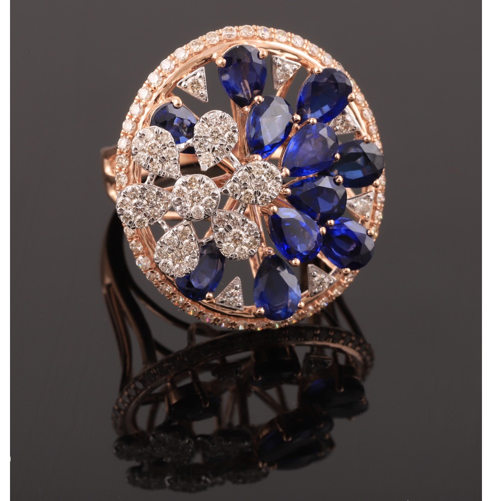 18kt designer diamond rings