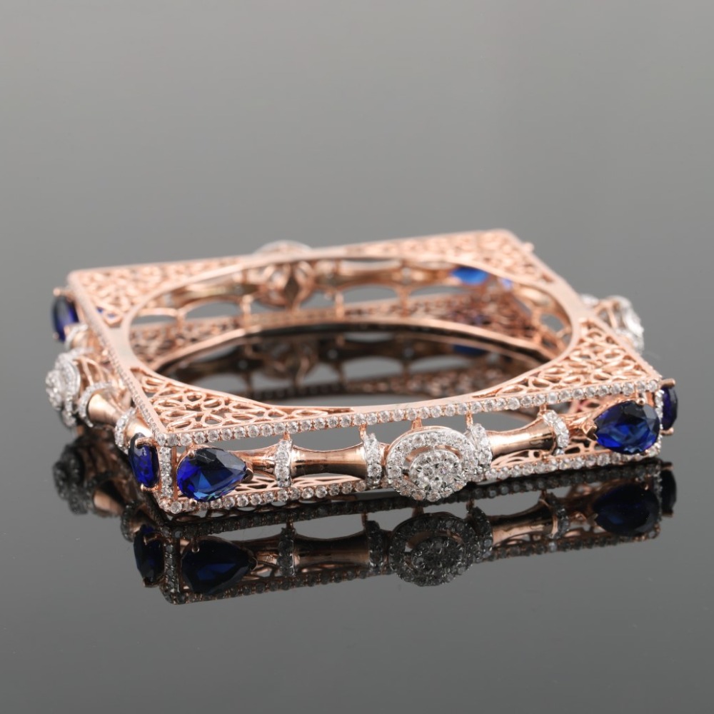 18Kt Gold Simple Diamond Bracelet