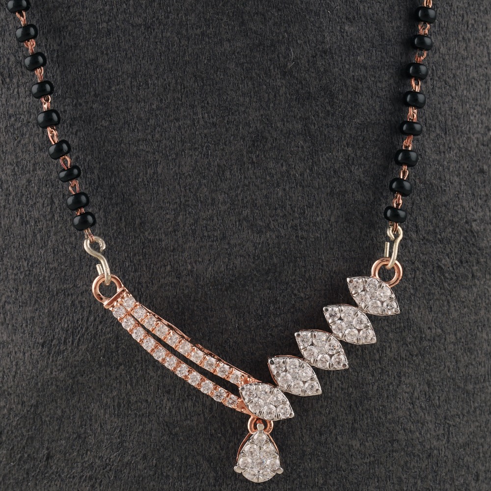 18Kt Gold Delicate Diamond Mangalsutra