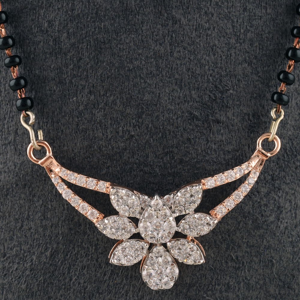 18Kt Gold Dazzling Diamond Mangalsutra