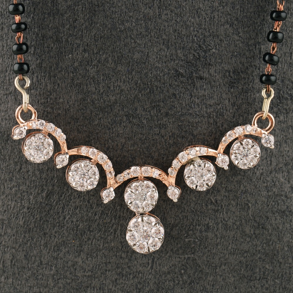 18Kt Gold Classic Diamond Mangalsutra