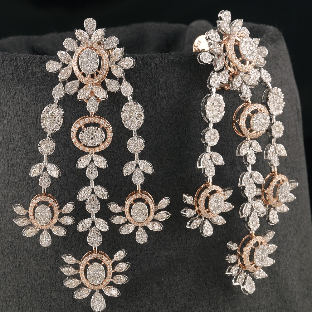 18Kt Gold Handmade Diamond Earring