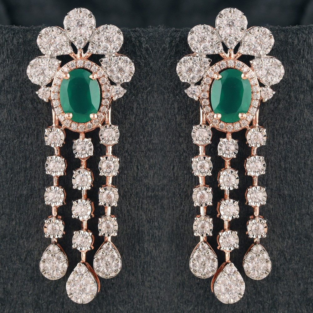 18Kt Gold Fancy Diamond Earring