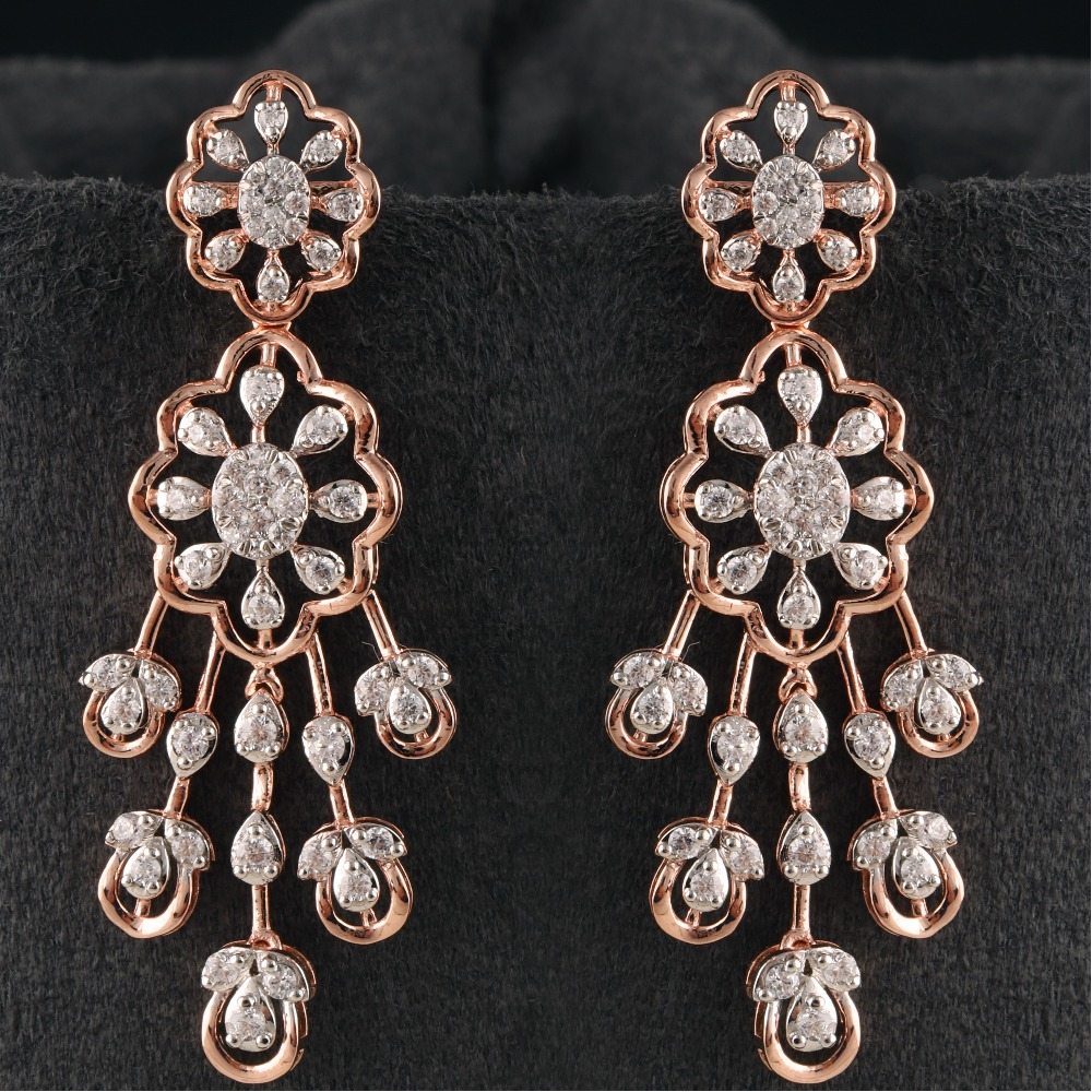 18Kt Gold Handmade Diamond Earring
