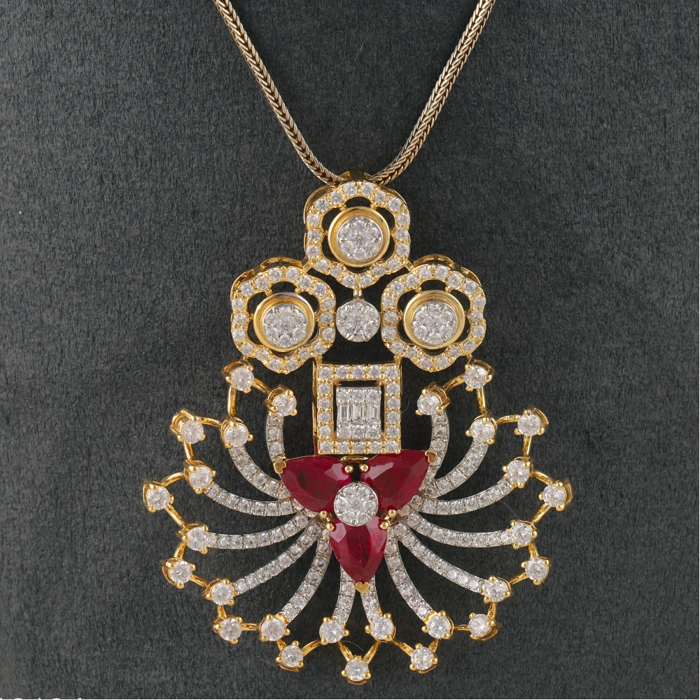 18K Gold Gold Plated Diamond Pendant
