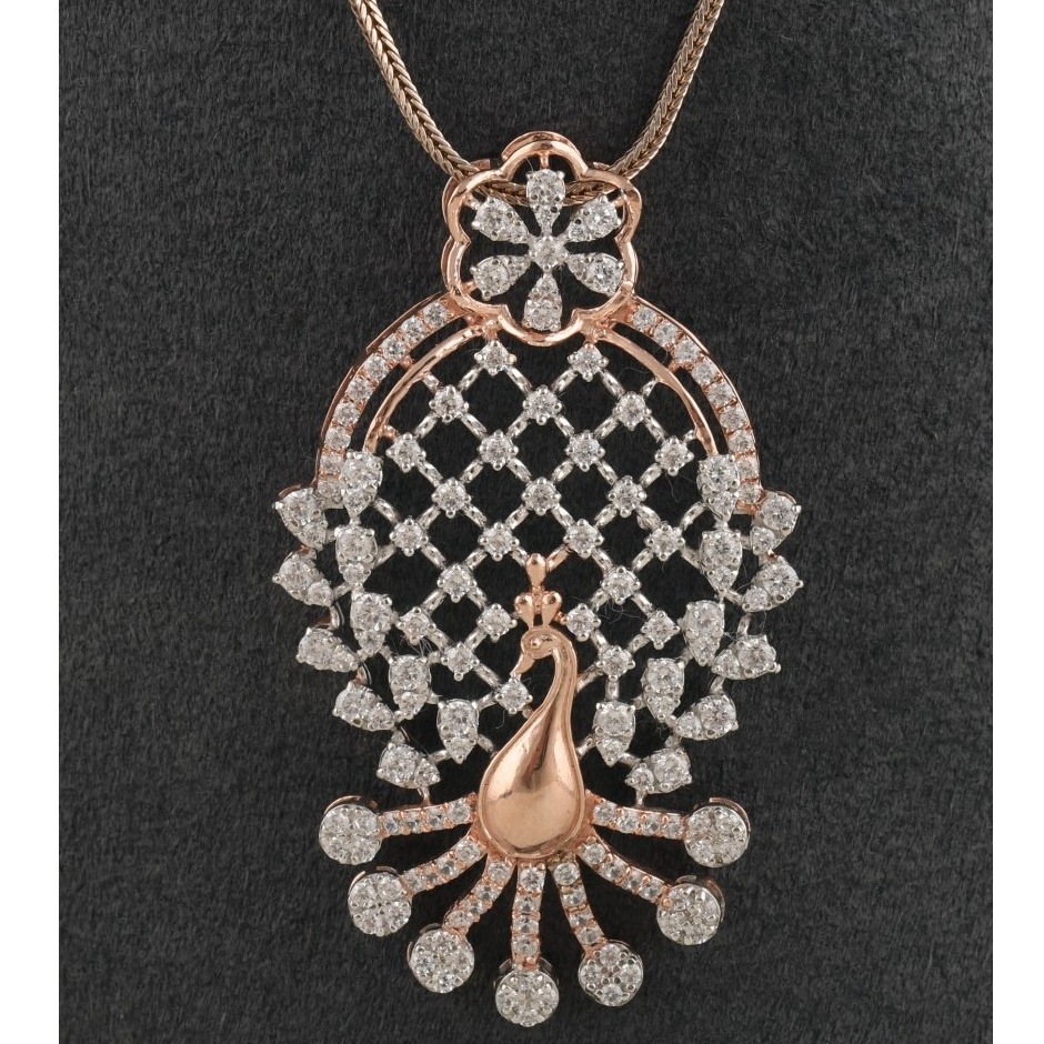 18K Gold Daily Wear Diamond Pendant