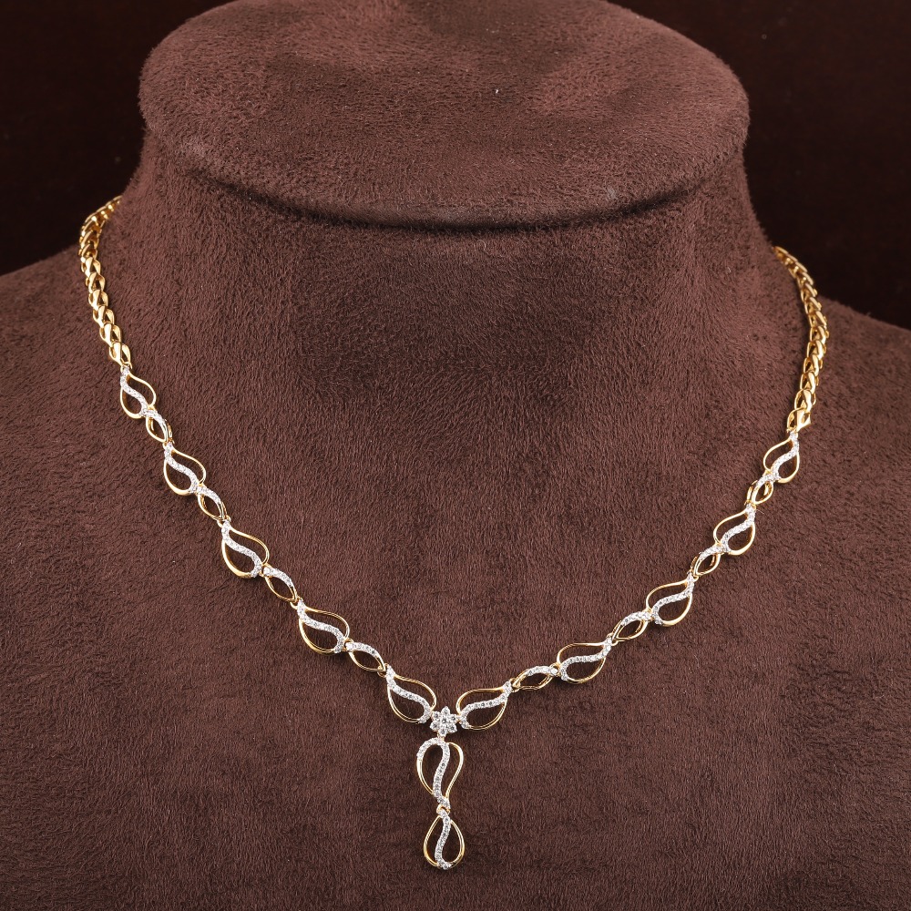 18KT Gold Fancy Diamond Necklace
