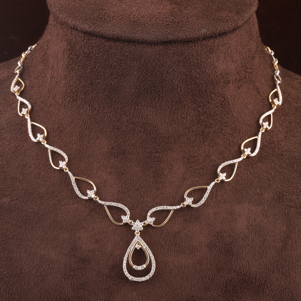 18KT Gold Delicate Diamond Necklace