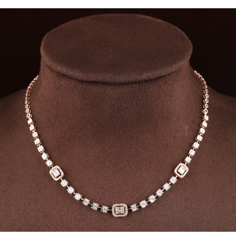 18KT Gold Fancy Diamond Necklace