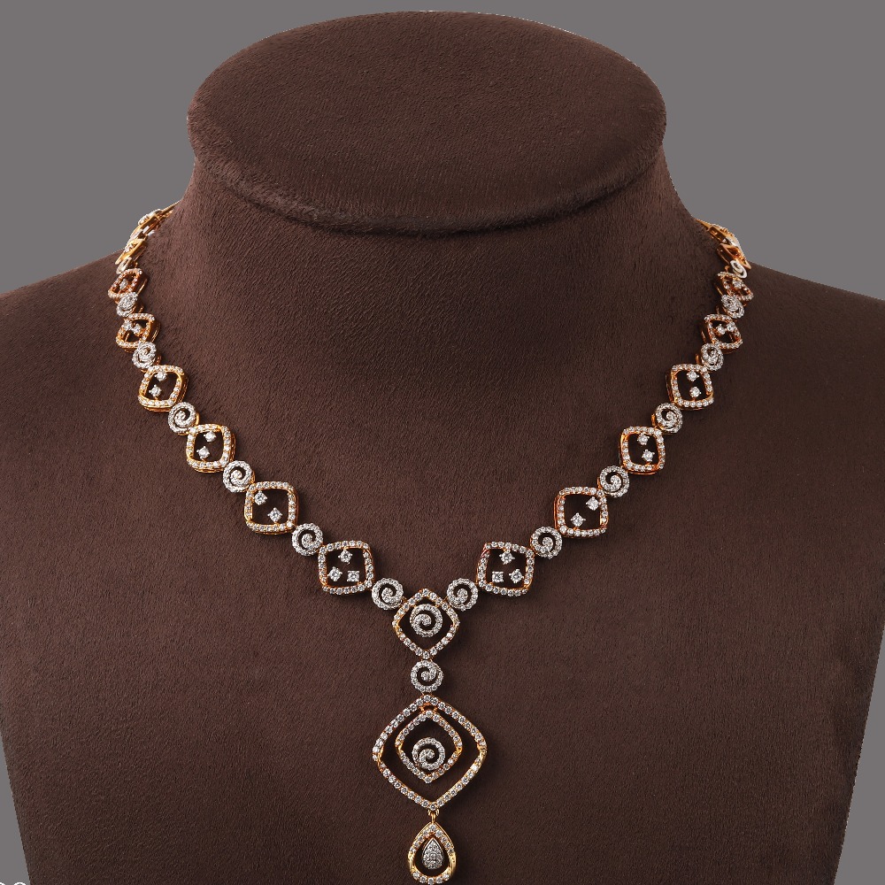 18KT Gold Graceful Diamond Necklace