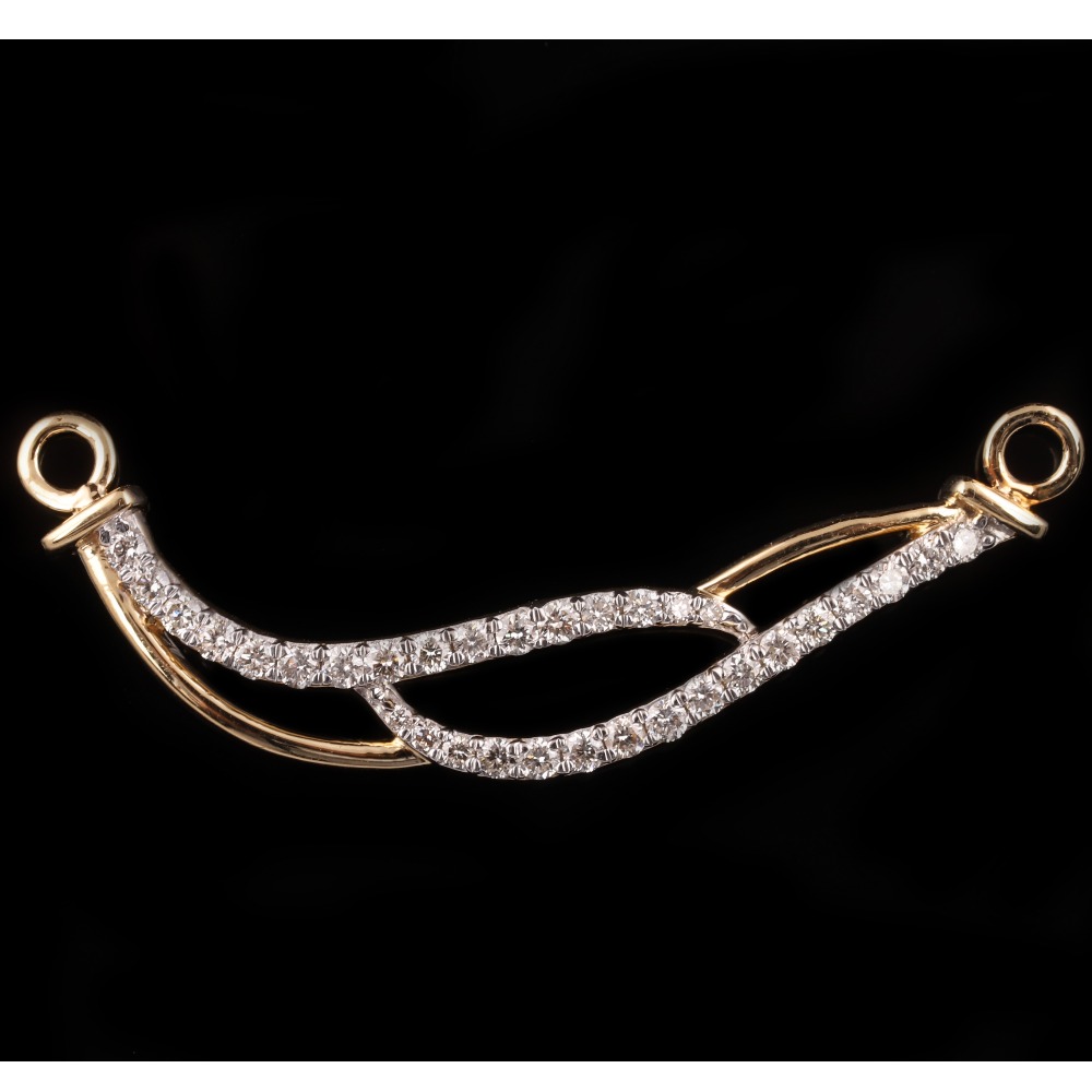 18kt gold stylish diamond mangalsutra