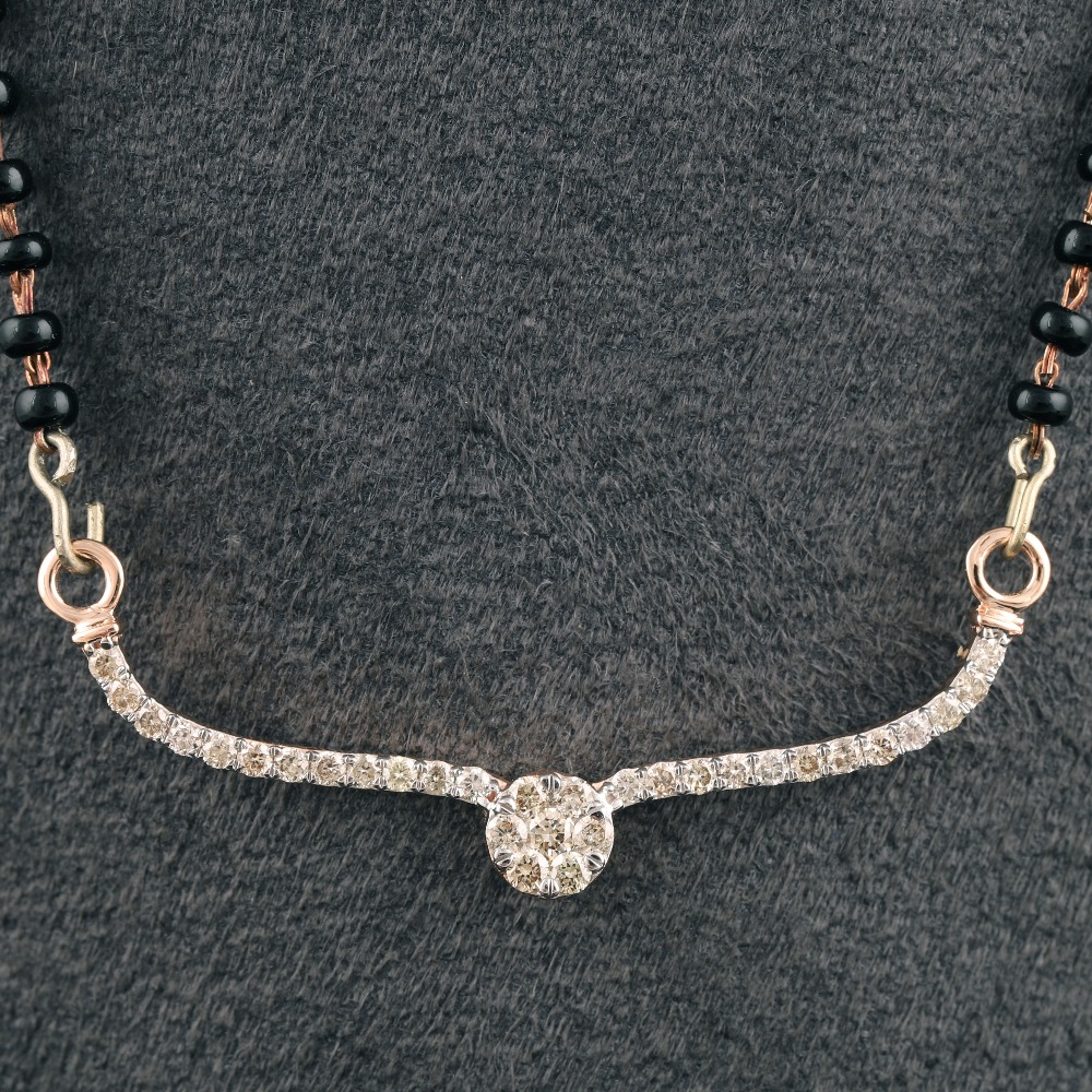 18kt gold classic diamond mangalsutra