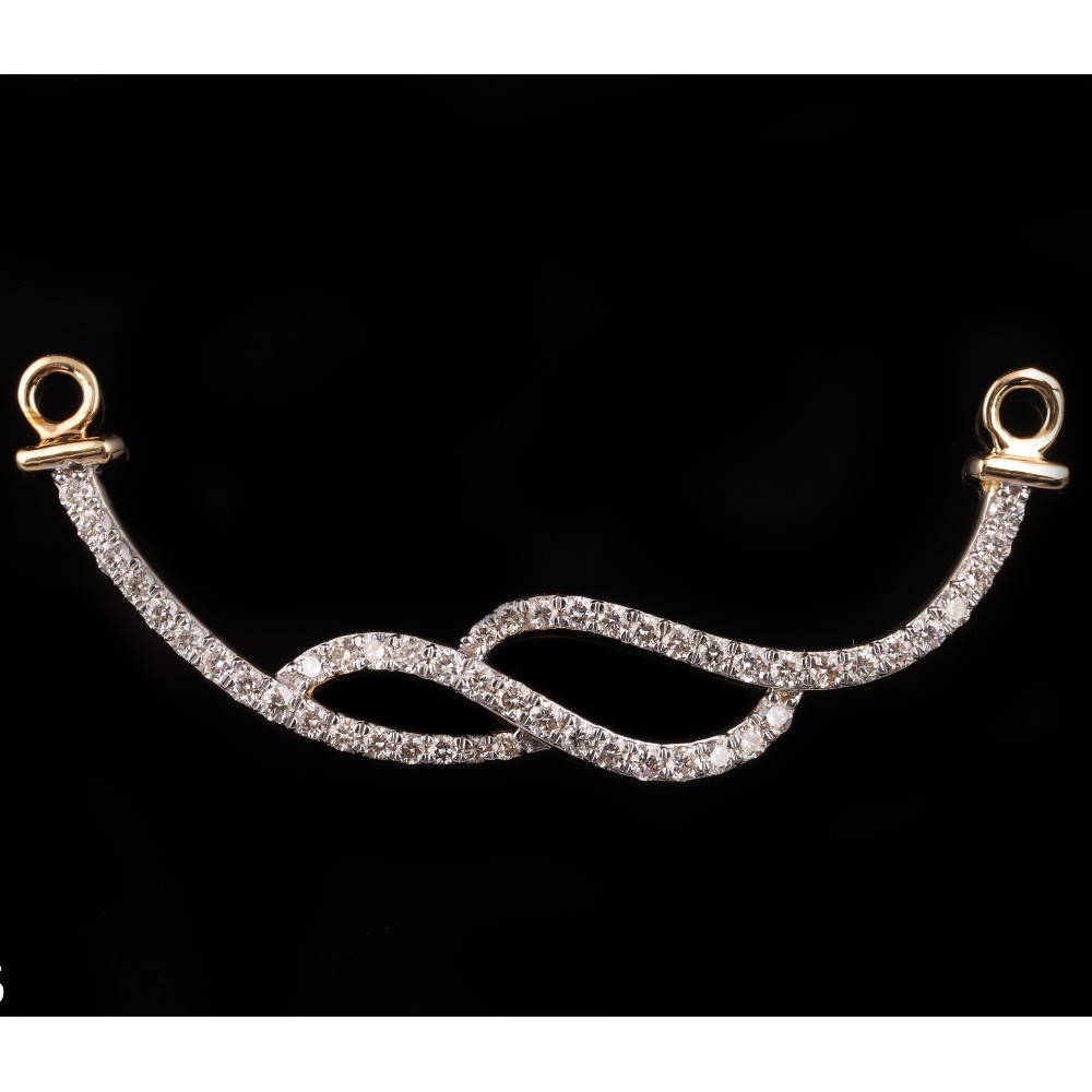 18kt gold classic diamond mangalsutra