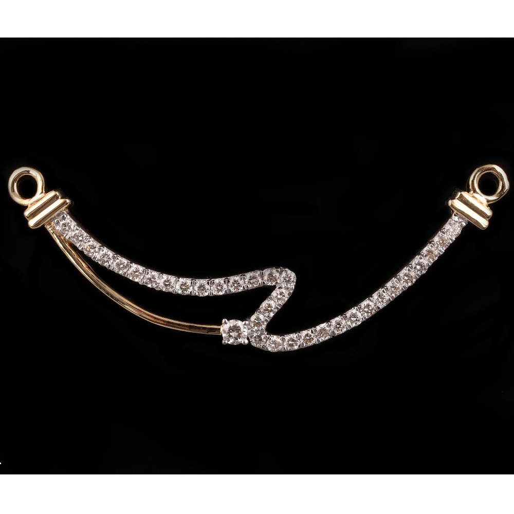 18kt gold daily wear diamond mangalsutra