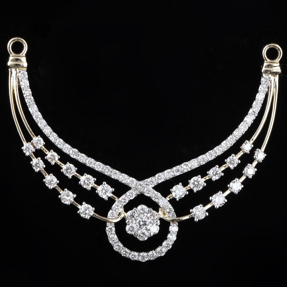 18kt gold diamond mangalsutra